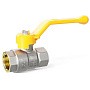 Кран латунный шаровой LD Pride GAS DN15 PN 40 никелированный рычаг муфта-муфта