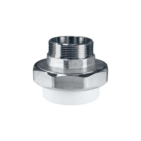 Муфта усиленная комбинированная разъёмная VALFEX 25 PN 25 G-3/4'' американка-НР белая купить в Ярославле | "Проконсим"