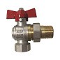 Кран латунный шаровой SGL 11Б27п DN 20 PN 25 угловой никелированный американка бабочка купить в Ярославле | "Проконсим"