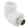 Угольник комбинированный ПП 32-3/4'' PN 25 с наружной резьбой белый РТП 10805