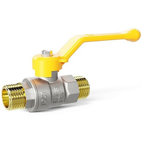 Кран латунный шаровой LD Pride GAS DN15 PN 40 никелированный рычаг штуцер-штуцер купить в Ярославле | "Проконсим"