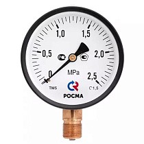 Мановакуумметр Росма ТМВ-610Р.06 общетехнический, 150мм, -0.1-0.15МПа, резьба G1/2'', с электронной приставкой тип V, радиальный, класс точности 1,5 купить в Ярославле | "Проконсим"