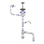 Сифон для мойки Unicorn В435V, 40х50 гибкий отвод, 3 1/2'' х40 с отводом для стиральной машины, прямоугольный перелив купить в Ярославле | "Проконсим"