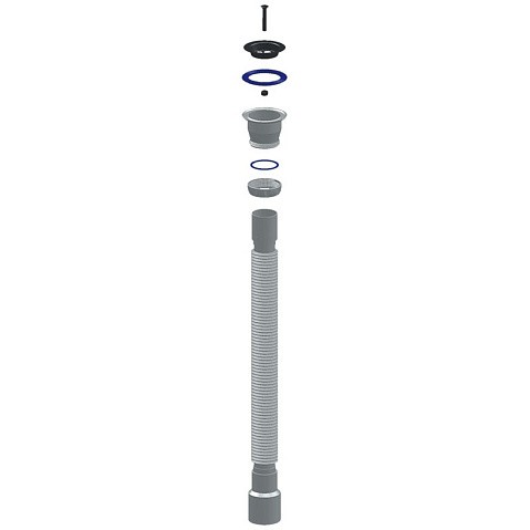 Сифон гофрированный Unicorn D230, 40х50 гибкий отвод, 1 1/2'' х40 чашка из нержавеющей стали, 1200мм купить в Ярославле | "Проконсим"