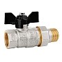 Кран латунный шаровой LD Pride 47.306 DN 25 PN 40 никелированный американка бабочка купить в Ярославле | "Проконсим"