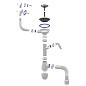 Сифон для мойки Unicorn В427, 40х50 гибкий отвод, 3 1/2'' х40 с отводом для стиральной машины, круглый и прямоугольный перелив купить в Ярославле | "Проконсим"