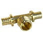 Тройник латунный для PEX труб 20-1/2''-20 PN 16 S-2,8мм под надвижную гильзу Valfex VF.433.AF купить в Ярославле | "Проконсим"