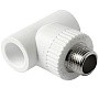Тройник комбинированный ПП 20-1/2'' PN 25 с наружной резьбой белый Pro Aqua PA25008P купить в Ярославле | "Проконсим"
