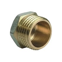 Заглушки латунные DN 15-50 PN 40 никелированные штуцерные купить в Ярославле | "Проконсим"