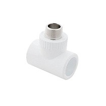 Тройники ПП DN 20-40 PN 25 комбинированные с наружной резьбой белые PlasticPro купить в Ярославле | "Проконсим"