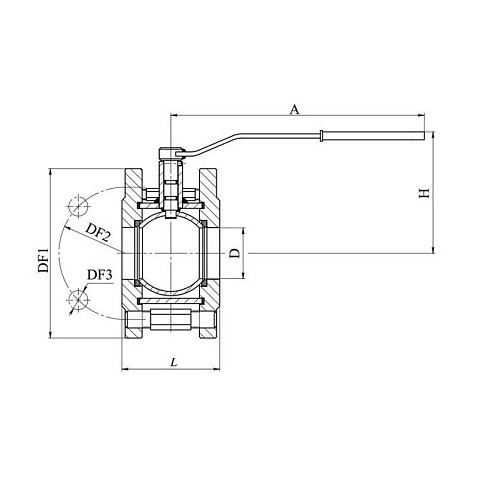 Кран стальной шаровой разборный BREEZE 11с42п, DN 100 PN 16, 125мм, стандартнопроходной, фланцевый с ручкой купить в Ярославле | "Проконсим"