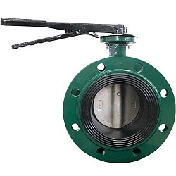 Затвор чугунный поворотный дисковый Ду100 Ру16 GALA WH2123100L 930125453 соед. фланцевое (930125453) со склада Проконсим в Ярославле