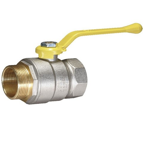 Кран латунный Temper серия 83 DN15 PN40 никелированный газовый рычаг м-шт ГОСТ Р 59553 купить в Ярославле | "Проконсим"