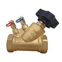  Клапаны балансировочные DN 15-50 PN 25 латунные наклонные с измерительными ниппелями GALA Тип. 1206 Ду Ру GALA Тип. 1206  ручной, соед.  (930500025) со склада Проконсим в Москве