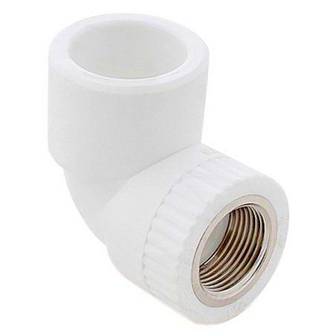 Угольник комбинированный ПП 20-1/2'' PN 25 с внутренней резьбой белый РТП 10790 купить в Ярославле | "Проконсим"