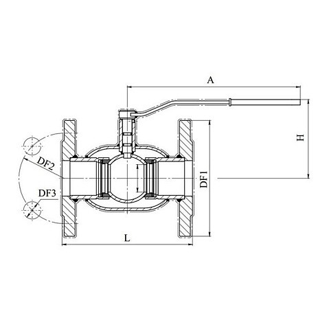 Кран стальной шаровой BREEZE 11с33п, DN 125 PN 16, 350мм, стандартнопроходной, фланцевый с ручкой купить в Ярославле | "Проконсим"