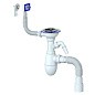Сифон для мойки Unicorn В427Р, 40х50 гибкий отвод, 3 1/2'' х40 с отводом для стиральной машины, круглый и прямоугольный перелив купить в Ярославле | "Проконсим"