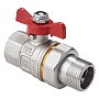 Кран латунный шаровой MVI BV.520 DN 15 PN 40 никелированный полнопроходной американка бабочка купить в Ярославле | "Проконсим"