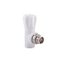 Вентиль для радиатора ПП 20-1/2'' PN 25 угловой с американкой белый РТП 10533