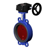 Затворы поворотные дисковые DN 150-500 PN 10-16 межфланцевые с чугунным диском с редуктором Tecofi VPI4448 купить в Ярославле | "Проконсим"