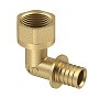 Угольник латунный для PEX труб 20-1/2'' PN 16 под надвижную гильзу с внутренней резьбой РосТурПласт
